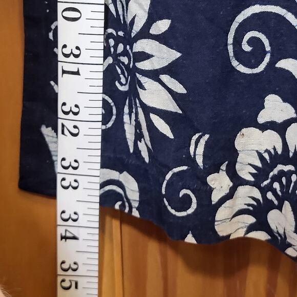 Vintage Chinese robe block Printed blue size MED Frendship S'hai - Picture 6 of 11